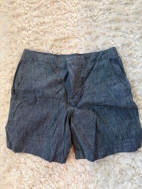 Classic Women’s Linen-Blend Blue Shorts Sz 10
